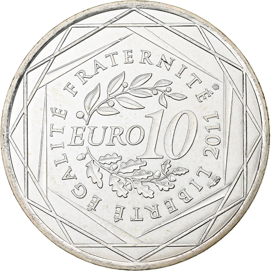 France, 10 Euro, Pays De La Loire, 2011, Paris, Silver, MS(60-62), KM:1746
