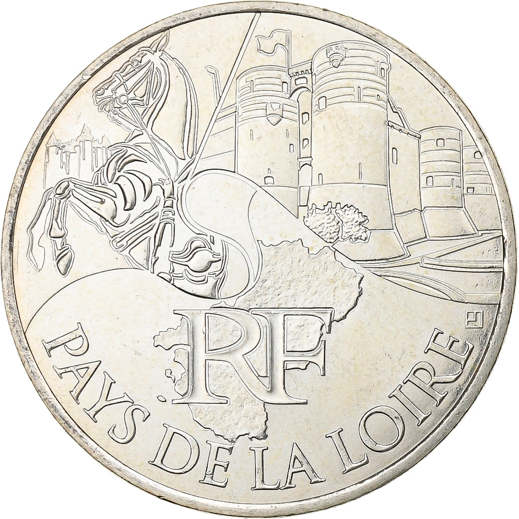 Frankrijk, 10 Euro, Pays De La Loire, 2011, Paris, Zilver, PR+, KM:1746