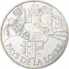 France, 10 Euro, Pays De La Loire, 2011, Paris, Silver, MS(63), KM:1746