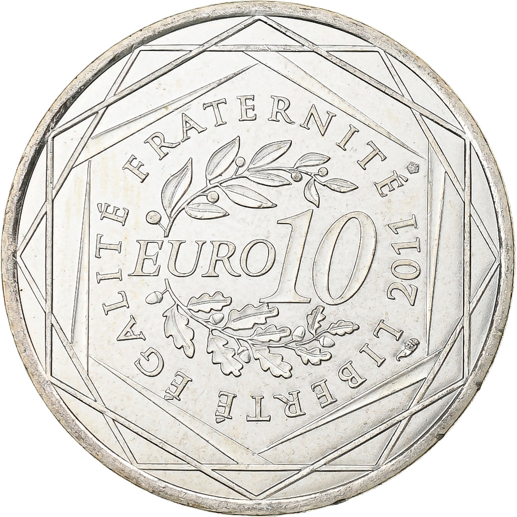 France, 10 Euro, Pays De La Loire, 2011, Paris, Silver, MS(63), KM:1746