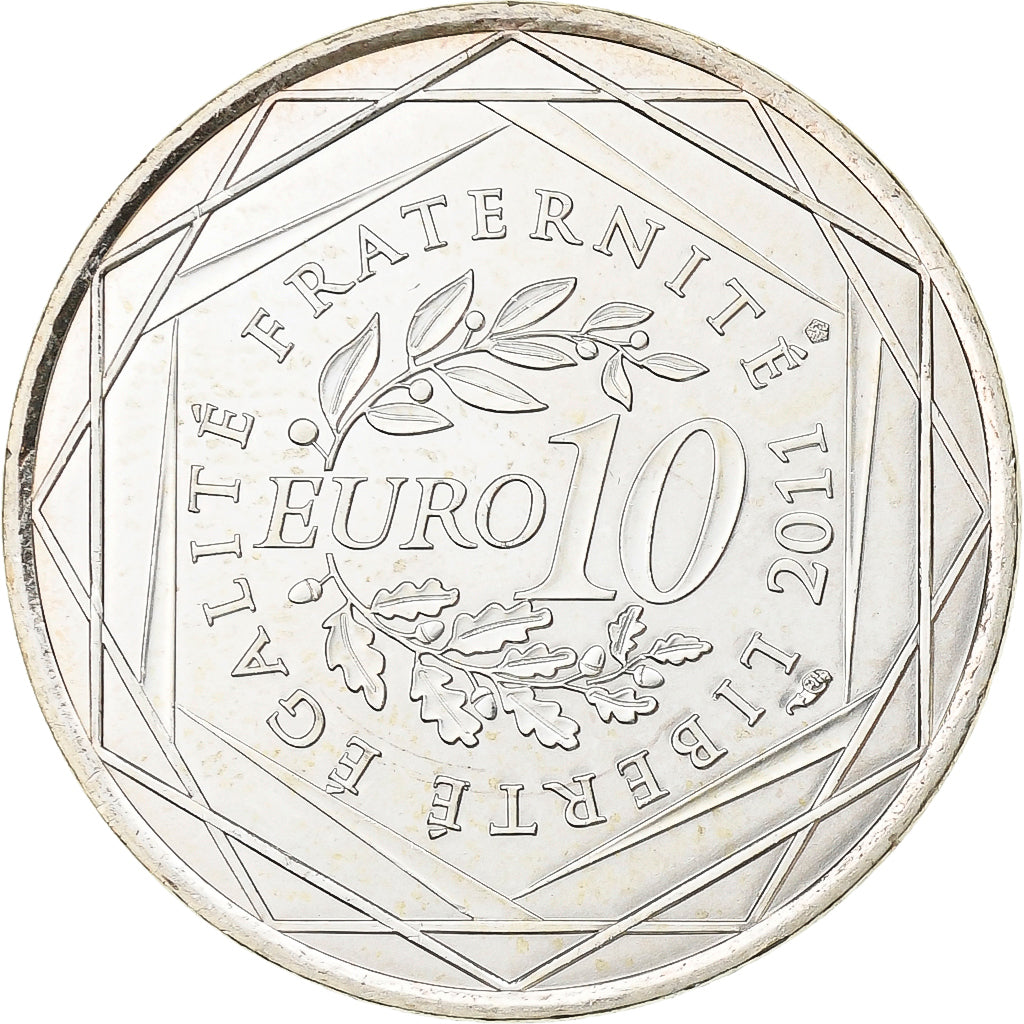 France, 10 Euro, Pays De La Loire, 2011, Paris, Argent, SPL, KM:1746
