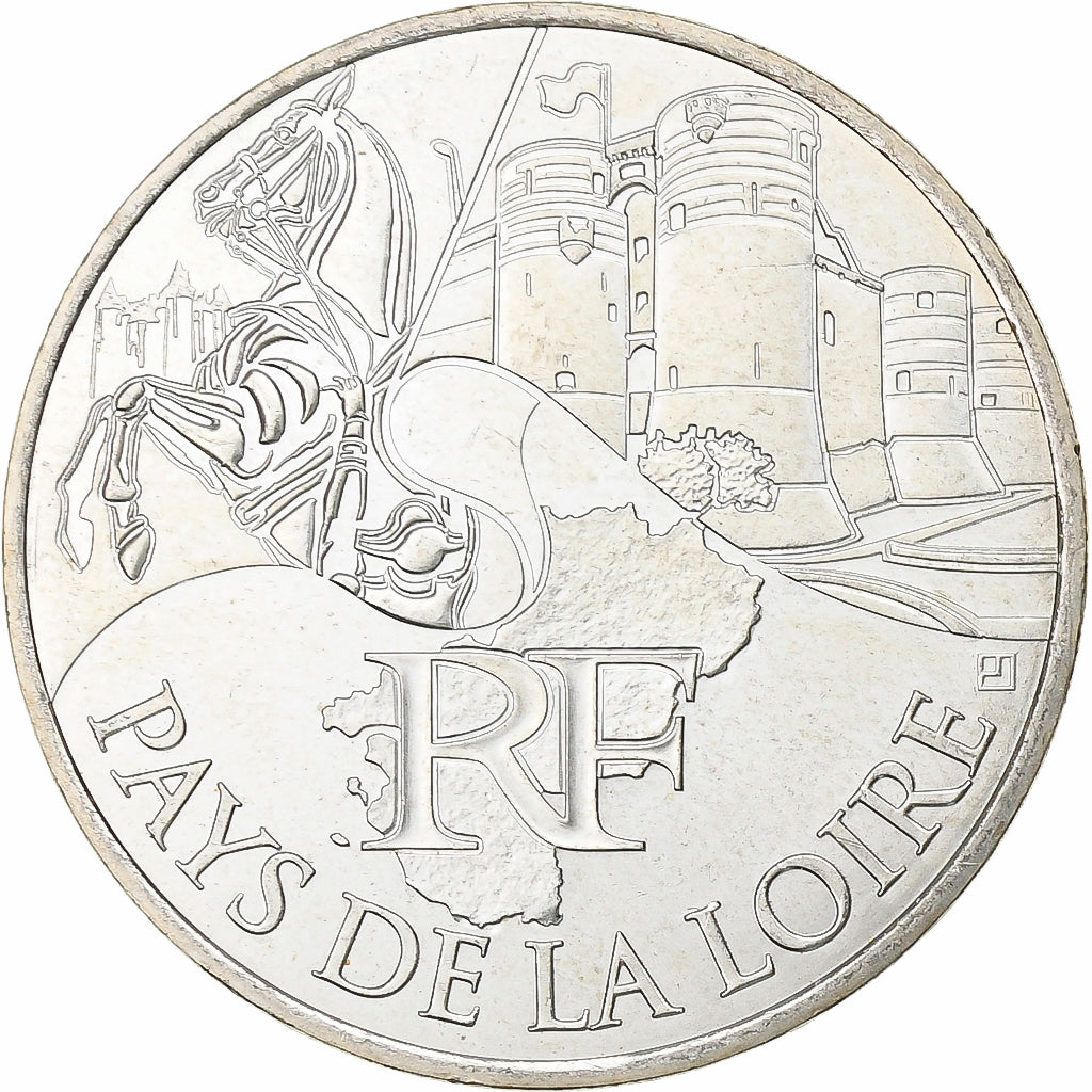 France, 10 Euro, Pays De La Loire, 2011, Paris, Argent, SPL+, KM:1746