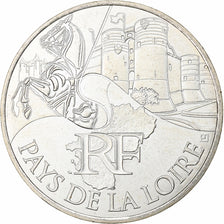 France, 10 Euro, Pays De La Loire, 2011, Paris, Argent, SPL+, KM:1746