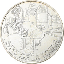 France, 10 Euro, Pays De La Loire, 2011, Paris, Silver, MS(64), KM:1746