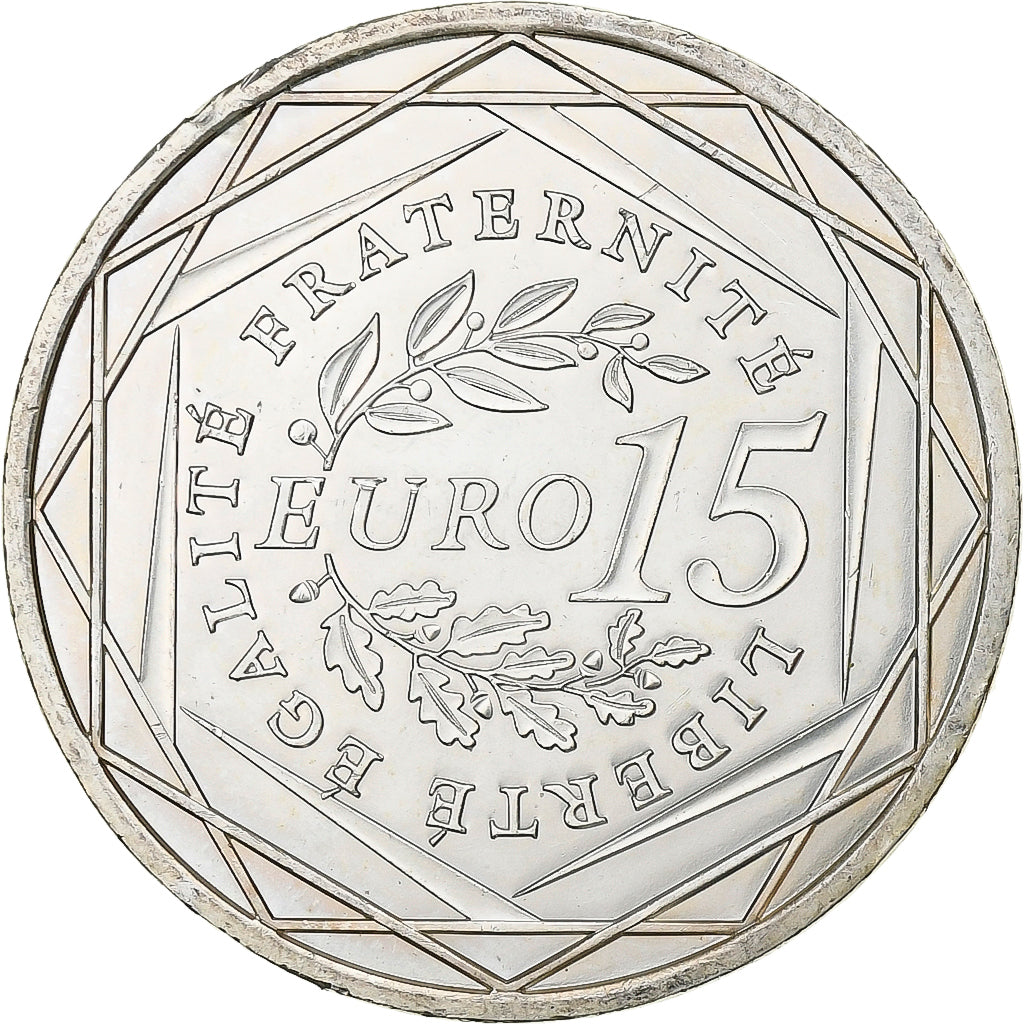 France, 15 Euro, 2008, Argent, SUP+, Gadoury:EU288, KM:1535