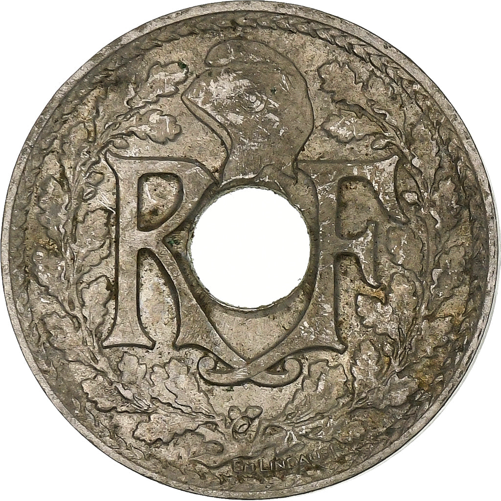 Frankreich, 25 Centimes, Lindauer, 1915, Nickel, S, Gadoury:379, KM:867