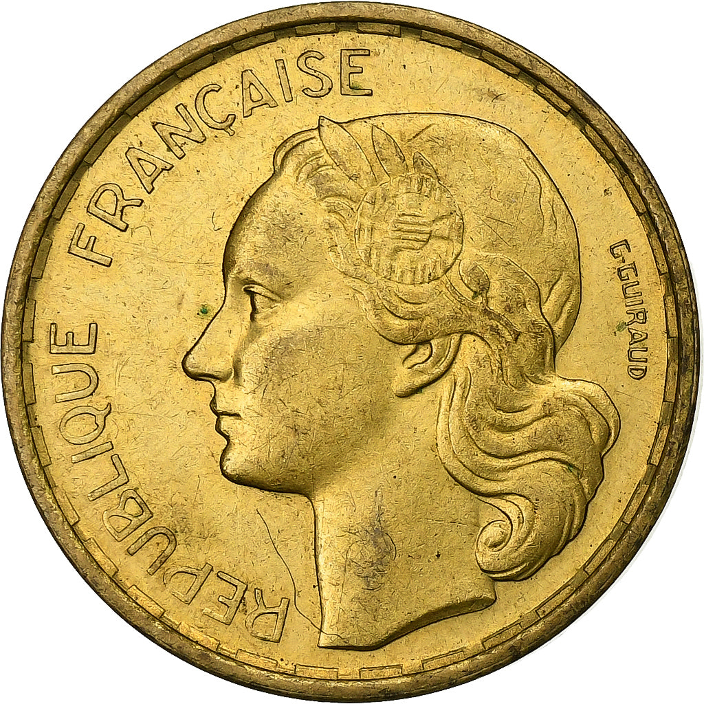 France, 20 Francs, 1950, Aluminum-Bronze, AU(50-53), Gadoury:865, KM:E93