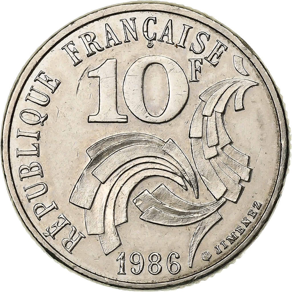 Frankreich, 10 Francs, 1986, Paris, Nickel, SS+, Gadoury:824, KM:E132