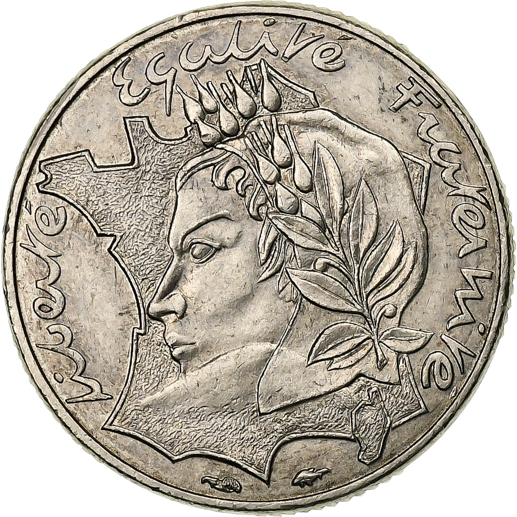 France, 10 Francs, 1986, Paris, Nickel, EF(40-45), Gadoury:824, KM:E132