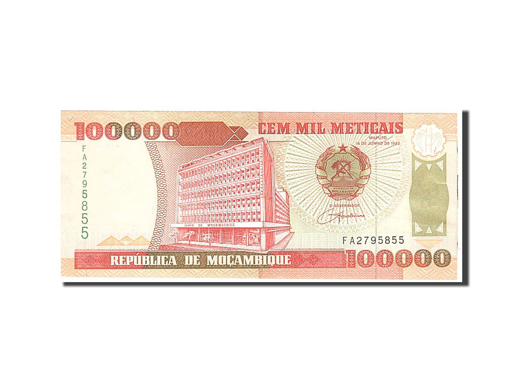 Banknote, Mozambique, 100,000 Meticais, 1993, Undated, KM:139, UNC(63)