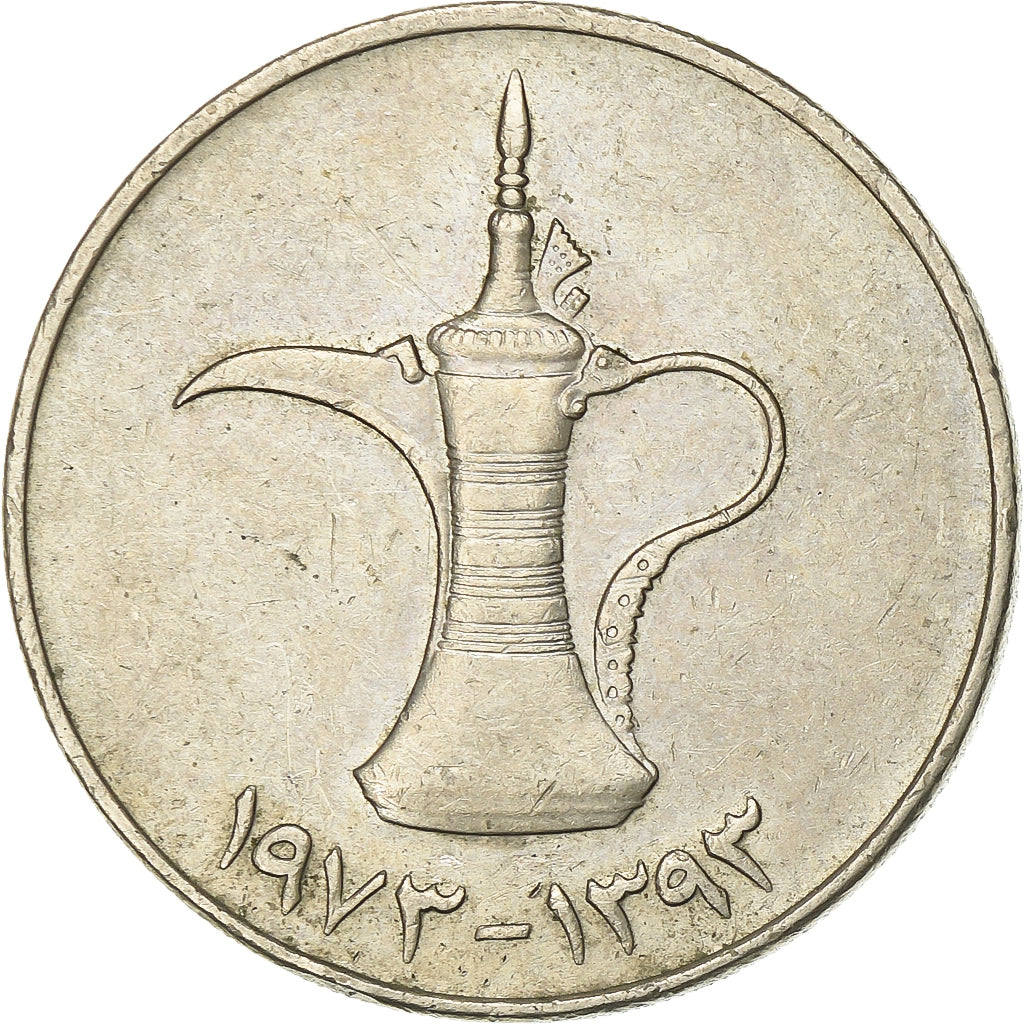 Emirados Árabes Unidos, Fils, 1973, Cobre-níquel, VF(30-35)