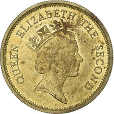 Hong Kong, Elizabeth II, 50 Cents, 1990, Nickel-brass, AU(50-53), KM:62