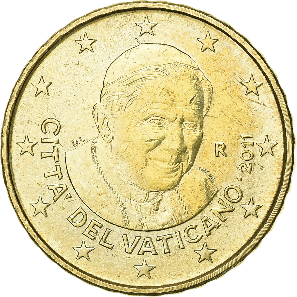 CITTÀ DEL VATICANO, Benedict XVI, 10 Euro Cent, BU, 2011, Rome, Ottone, SPL
