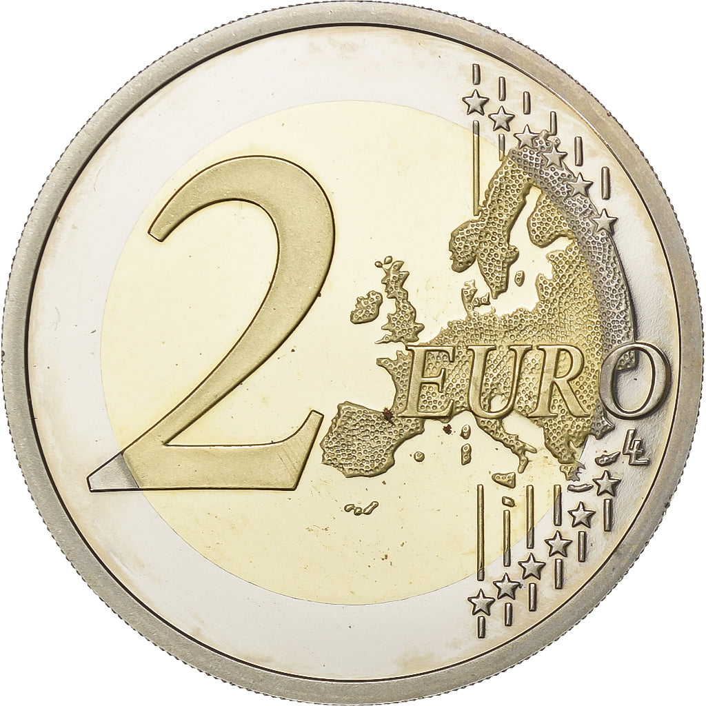 France, 2 Euro, Pierre de Coubertin, Proof, 2013, MDP, Bi-Metallic, MS(64)