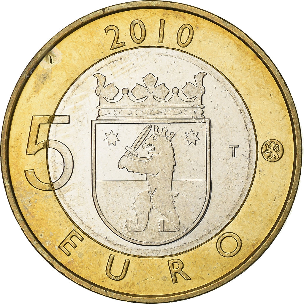 Finnland, 5 Euro, 2010, Vantaa, Bi-Metallic, SS+, KM:156