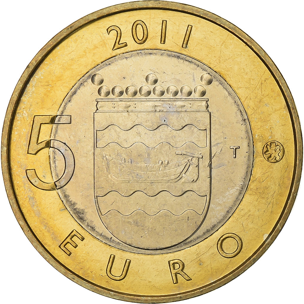 Finlândia, 5 Euro, 2011, Vantaa, Bimetálico, AU(55-58), KM:160
