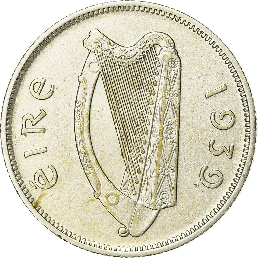 Ireland, Florin, 1939, Silber, SS, KM:15