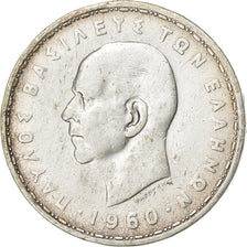 Grecia, 20 Drachmai, 1960, Argento, MB, KM:73