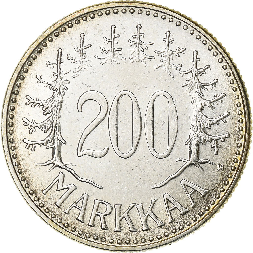 Finnland, 200 Markkaa, 1957, Silber, VZ+, KM:42