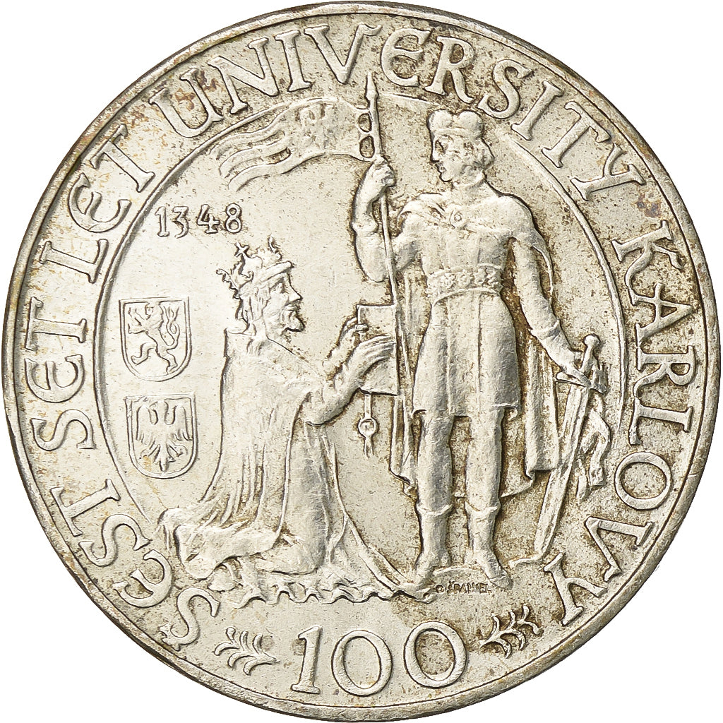 Tchécoslovaquie, 100 Korun, 1948, Argent, SUP+, KM:26