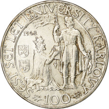 Czechoslovakia, 100 Korun, 1948, Silver, MS(60-62), KM:26