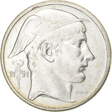 Belgien, 50 Francs, 50 Frank, 1951, Silber, SS+, KM:136.1
