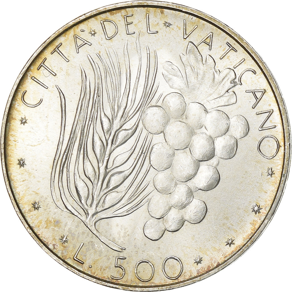 Vatikanstadt, Paul VI, 500 Lire, 1974 / Anno XII, Rome, Silber, VZ+, KM:123