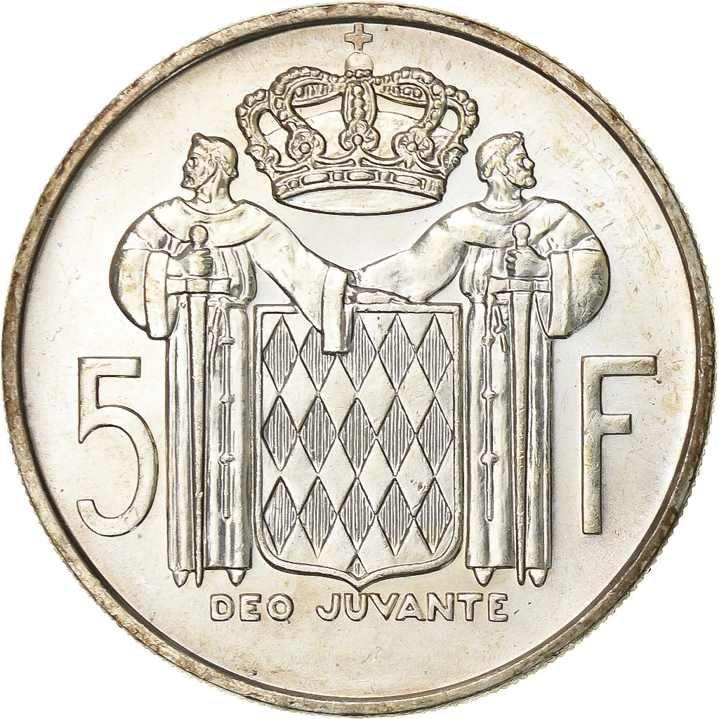 Monaco, Rainier III, 5 Francs, 1966, Silver, MS(60-62), Gadoury:152, KM:141