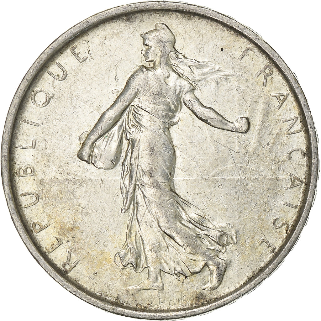 Francia, 5 Francs, Semeuse, 1968, Paris, Argento, BB+, Gadoury:770, Le