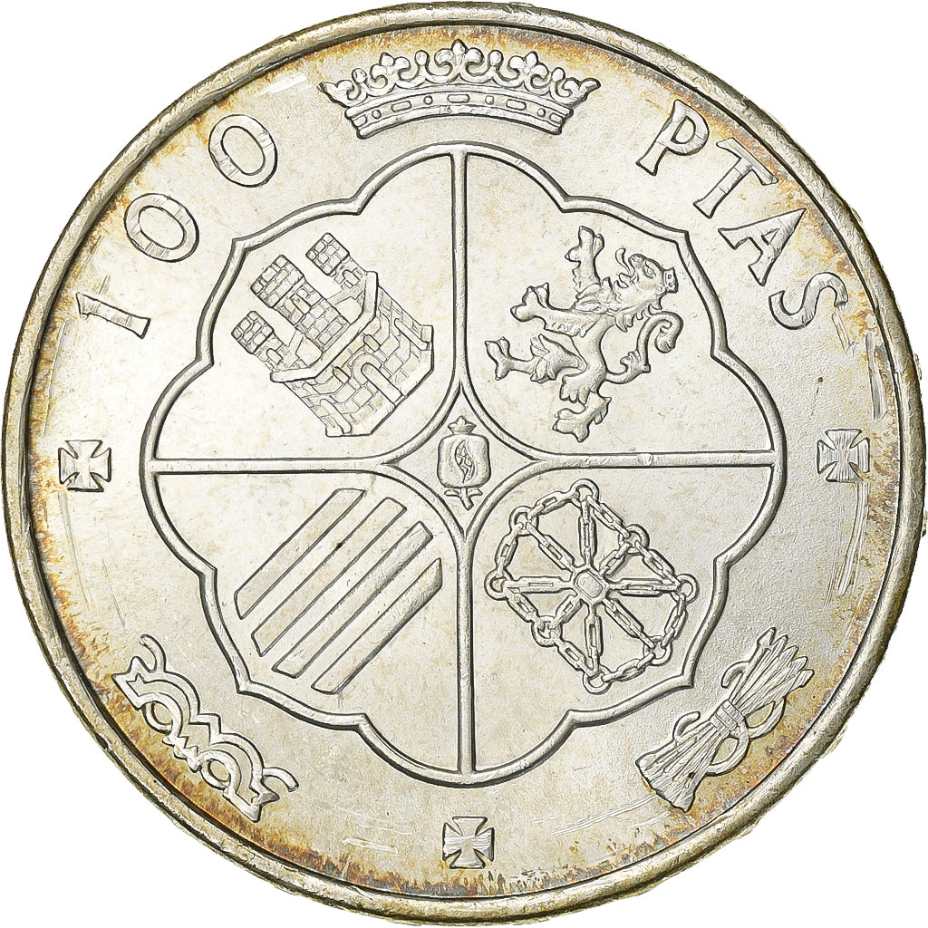 Spain, Caudillo and regent, 100 Pesetas, 1966 (68), Madrid, Silver, MS(63)