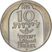 Israel, 10 Lirot, 1974, MS(60-62), Silver, KM:78.1