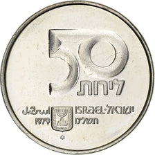 Israel, 50 Lirot, 1979, Jerusalem, Plata, EBC, KM:95
