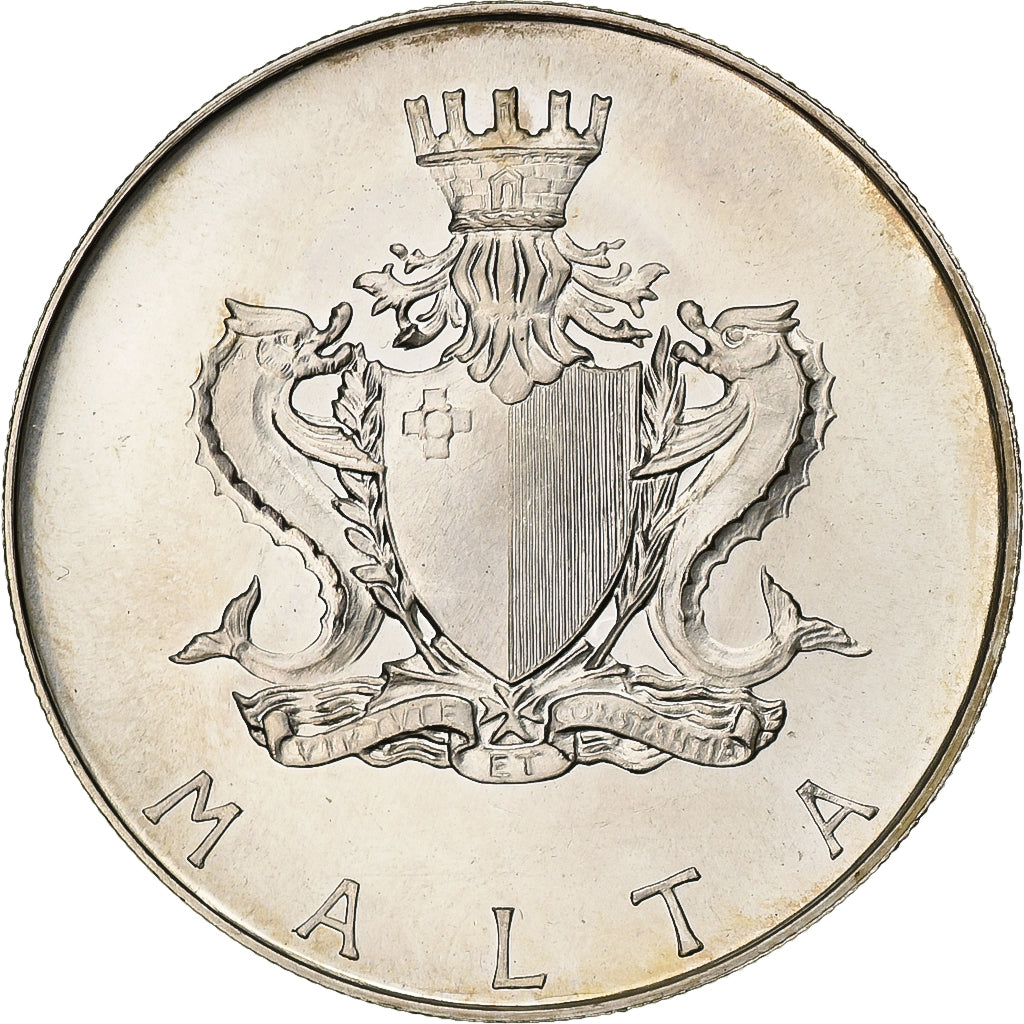 Malta, Pound, 1972, Silver, MS(60-62), KM:13