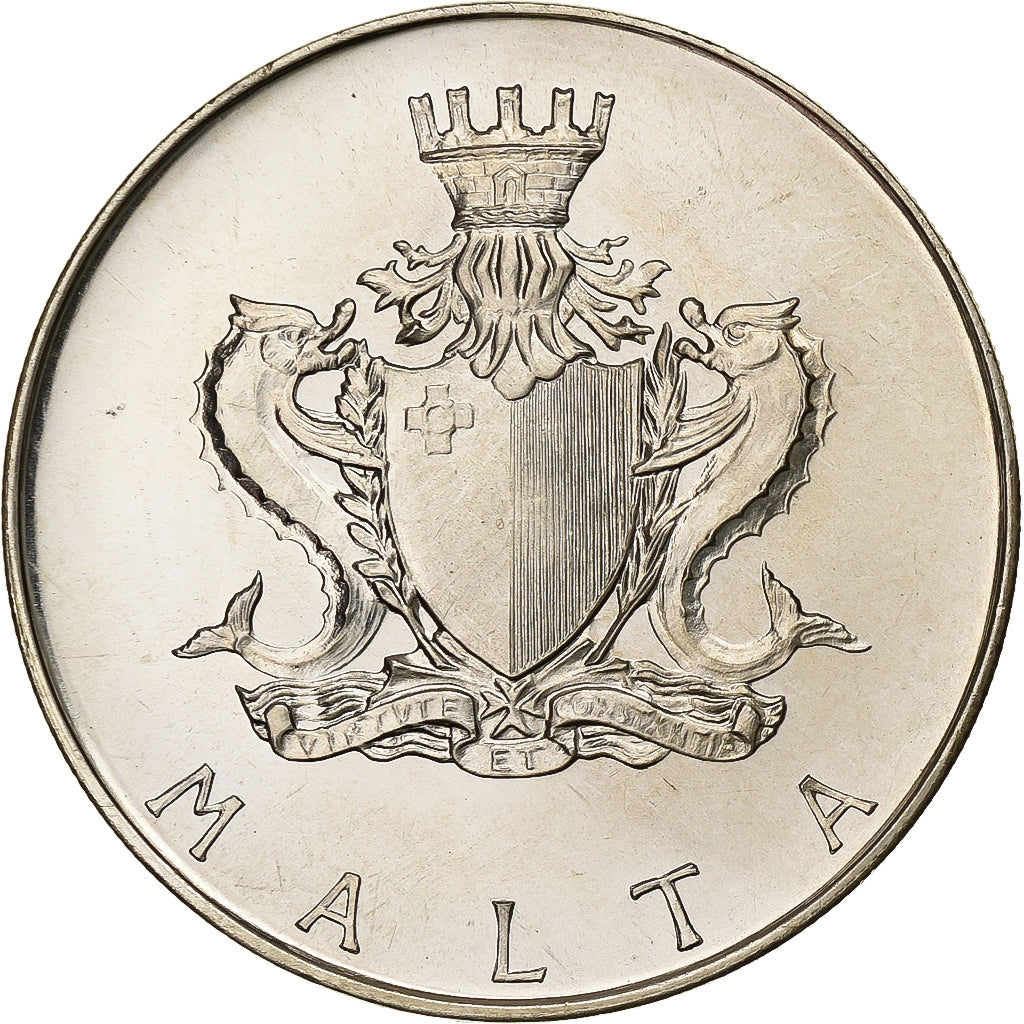 Malta, Pound, 1973, Argento, BB+, KM:19