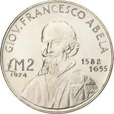 Malte, 2 Pounds, 1974, Argent, SPL, KM:24