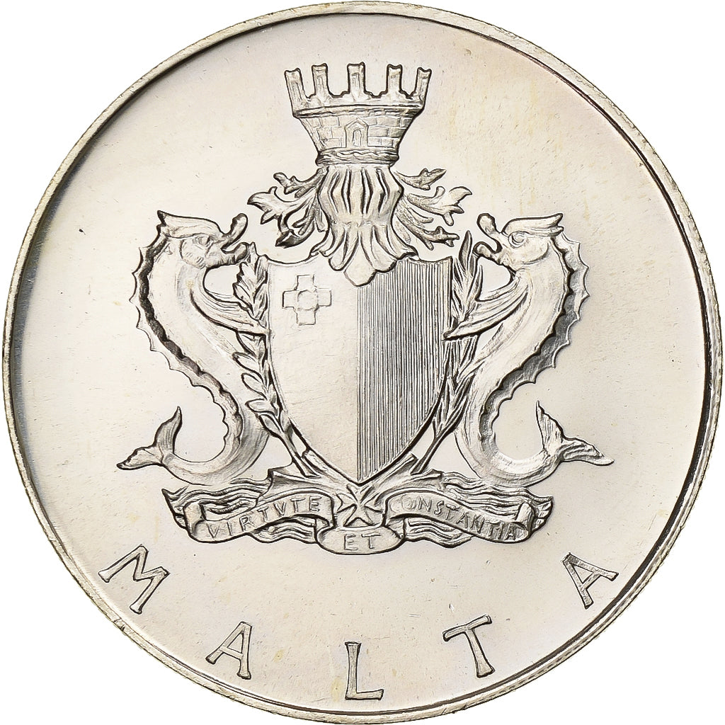 Malte, 2 Pounds, 1974, Argent, SPL, KM:24