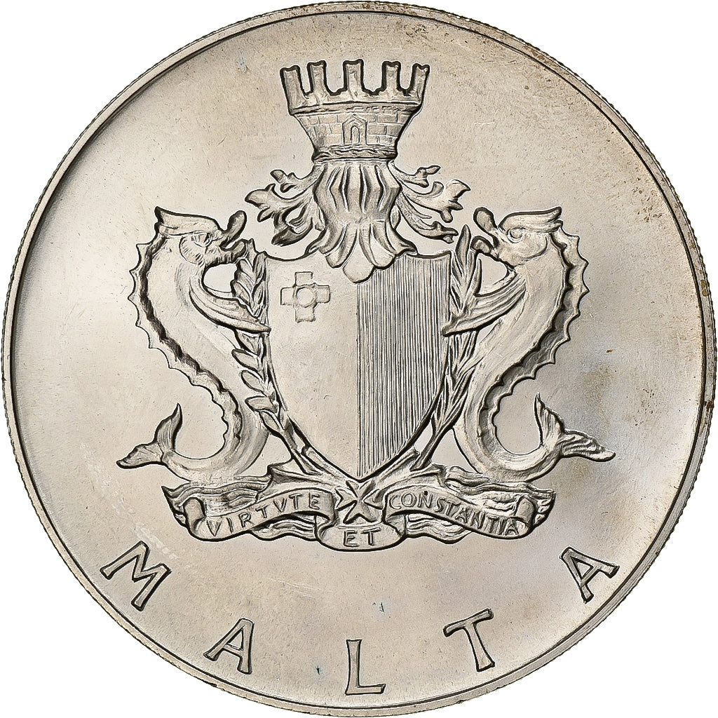 Malta, 2 Pounds, 1972, British Royal Mint, Argento, SPL, KM:14