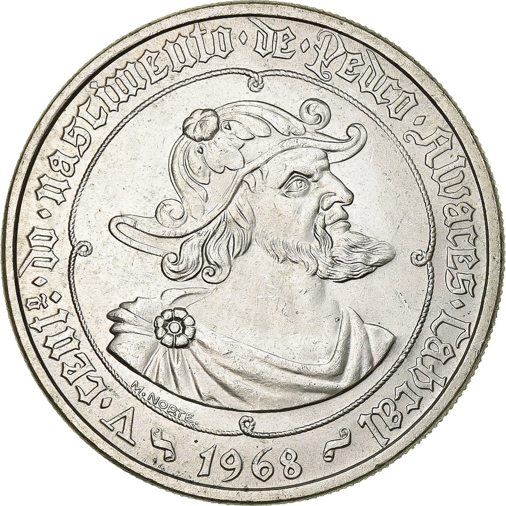 Portugal, 50 Escudos, 1968, Silber, VZ+, KM:593