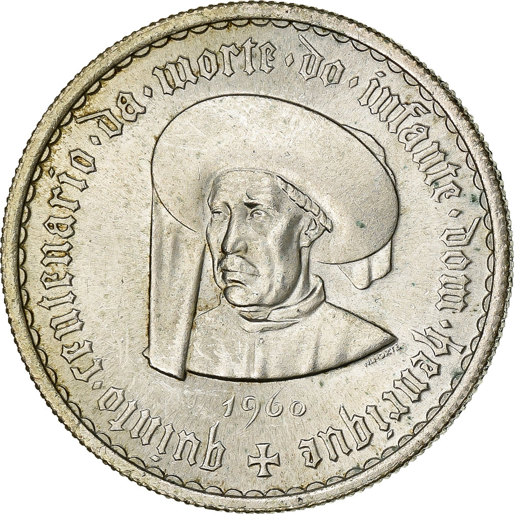 Monnaie, Portugal, 5 Escudos, 1960, Lisbonne, SPL, Argent, KM:587