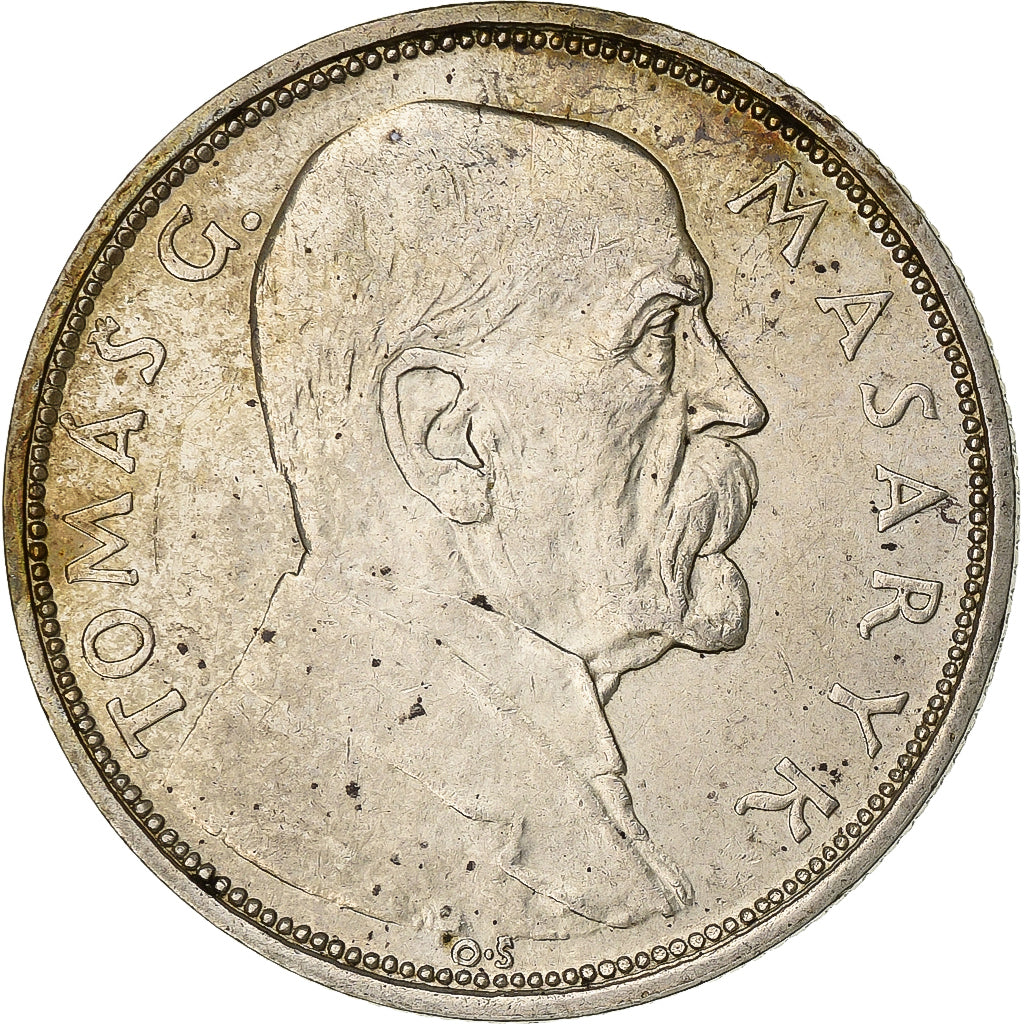 Cecoslovacchia, 10 Korun, 1928, Argento, BB+, KM:12
