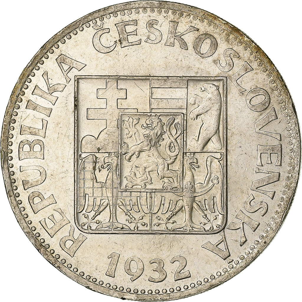 Tchécoslovaquie, 10 Korun, 1932, Argent, SUP, KM:15