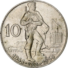 Czechoslovakia, 25 Korun, 1954, Silver, AU(50-53), KM:41