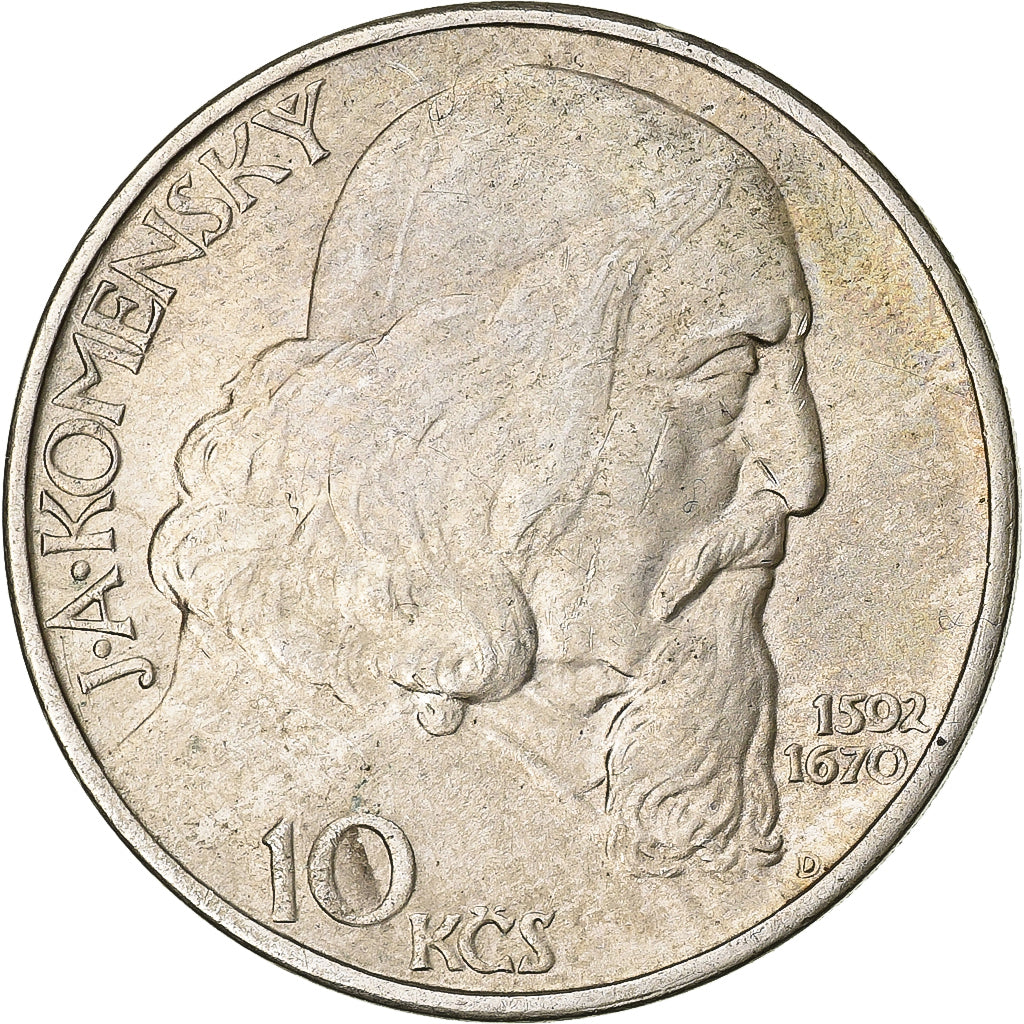 Czechoslovakia, 10 Korun, 1957, Silver, MS(60-62), KM:48