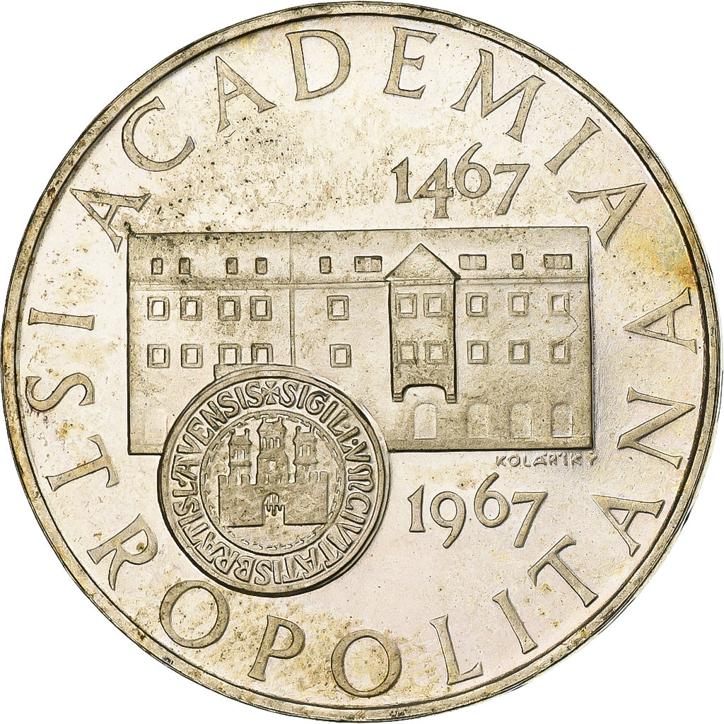 Czechoslovakia, 10 Korun, 1967, Silver, MS(60-62), KM:62