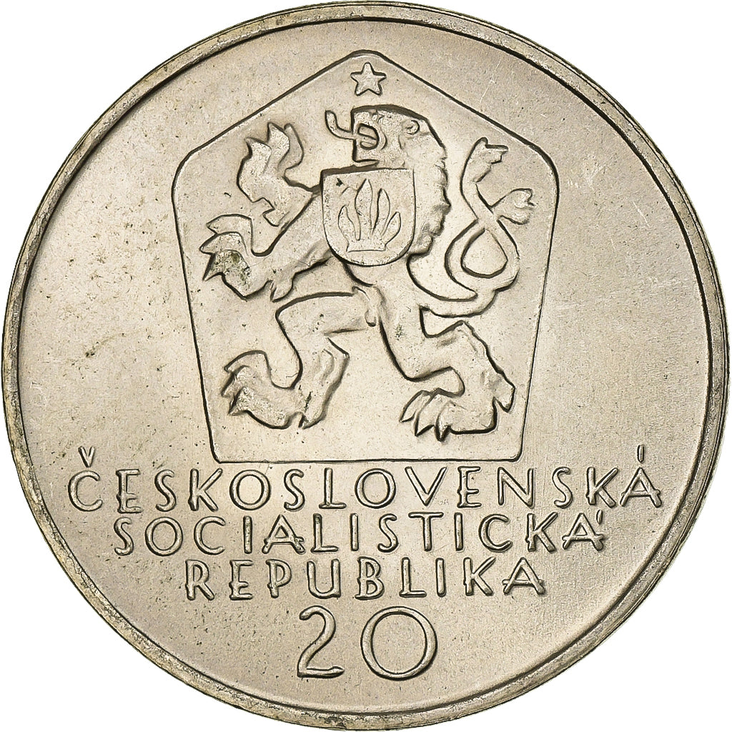 Cecoslovacchia, 20 Korun, 1972, FS, Argento, SPL, KM:76
