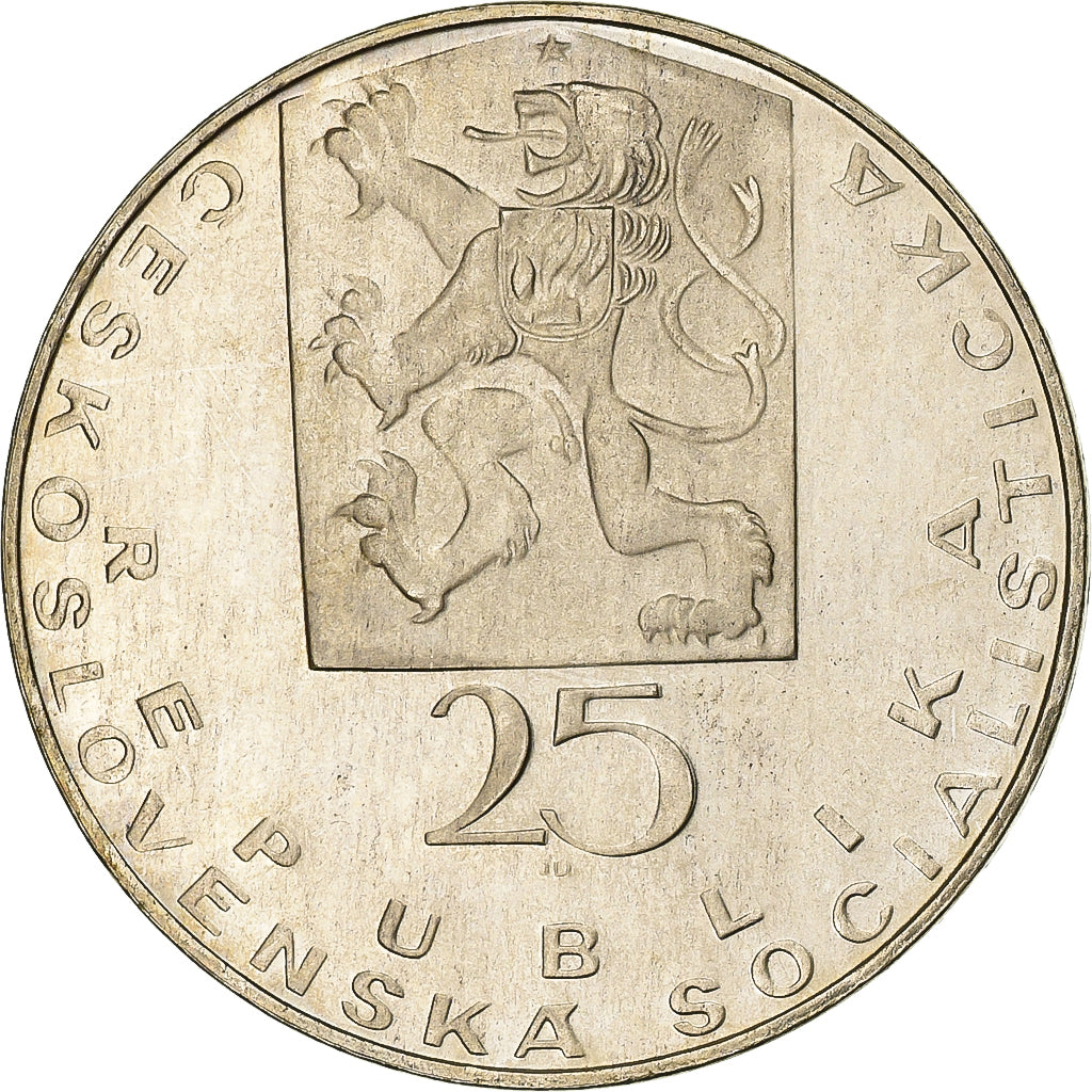 Czechoslovakia, 25 Korun, 1969, Silver, MS(63), KM:66