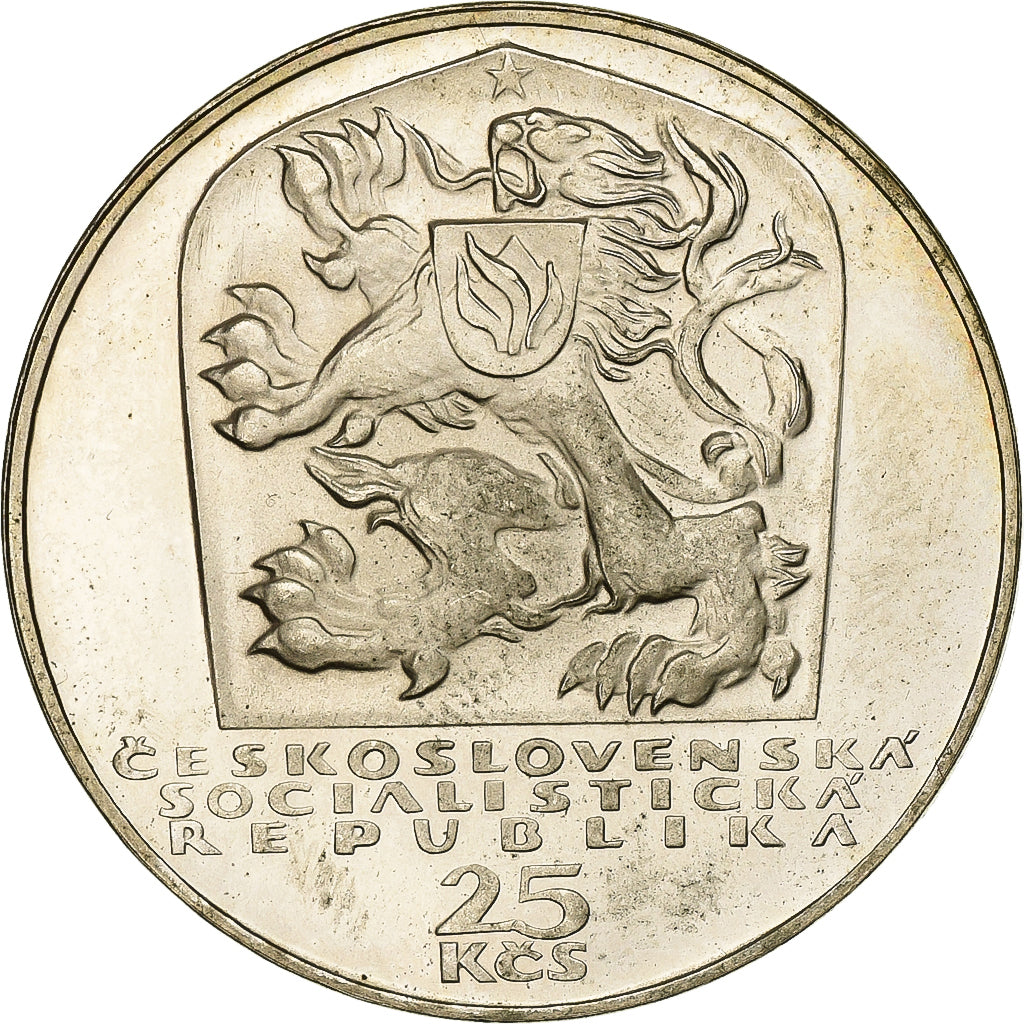 Cecoslovacchia, 25 Korun, 1969, Argento, SPL, KM:67