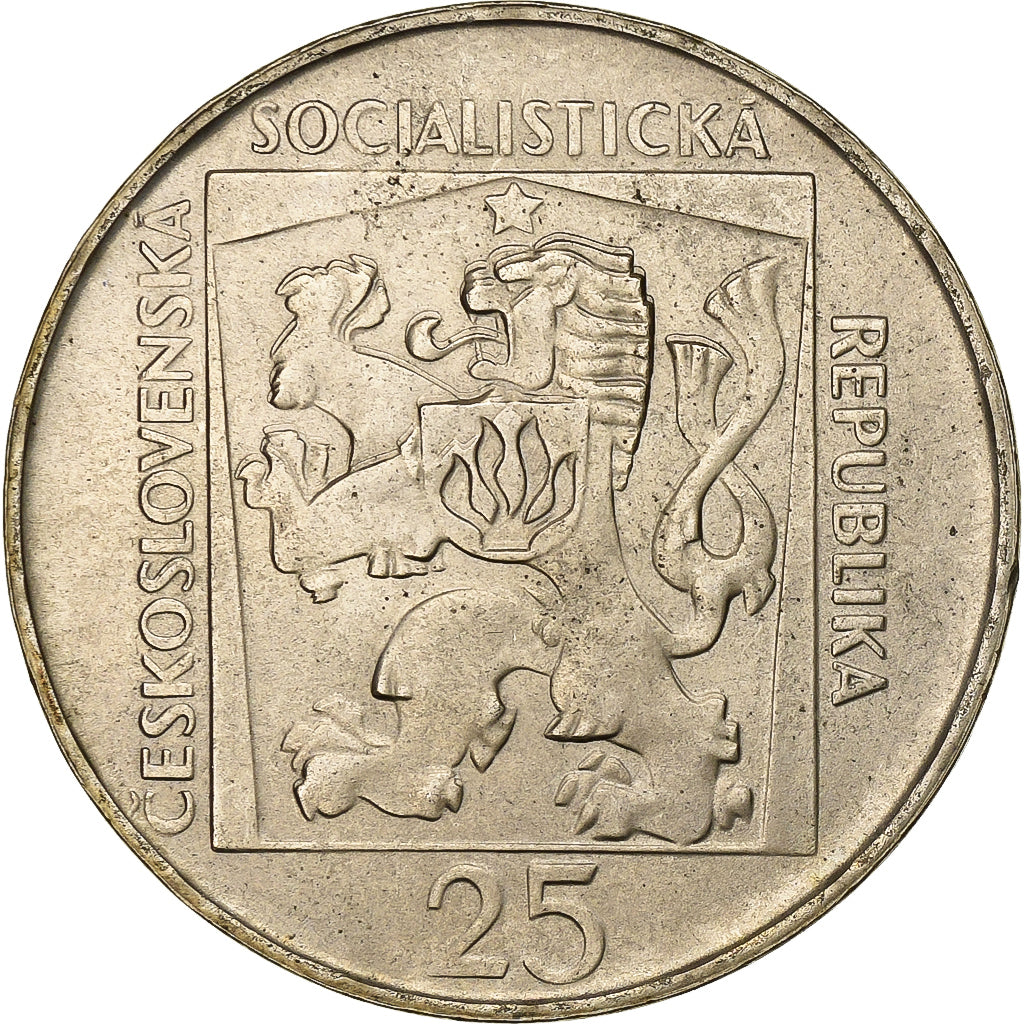 Tschechoslowakei, 25 Korun, 1970, Silber, VZ, KM:68