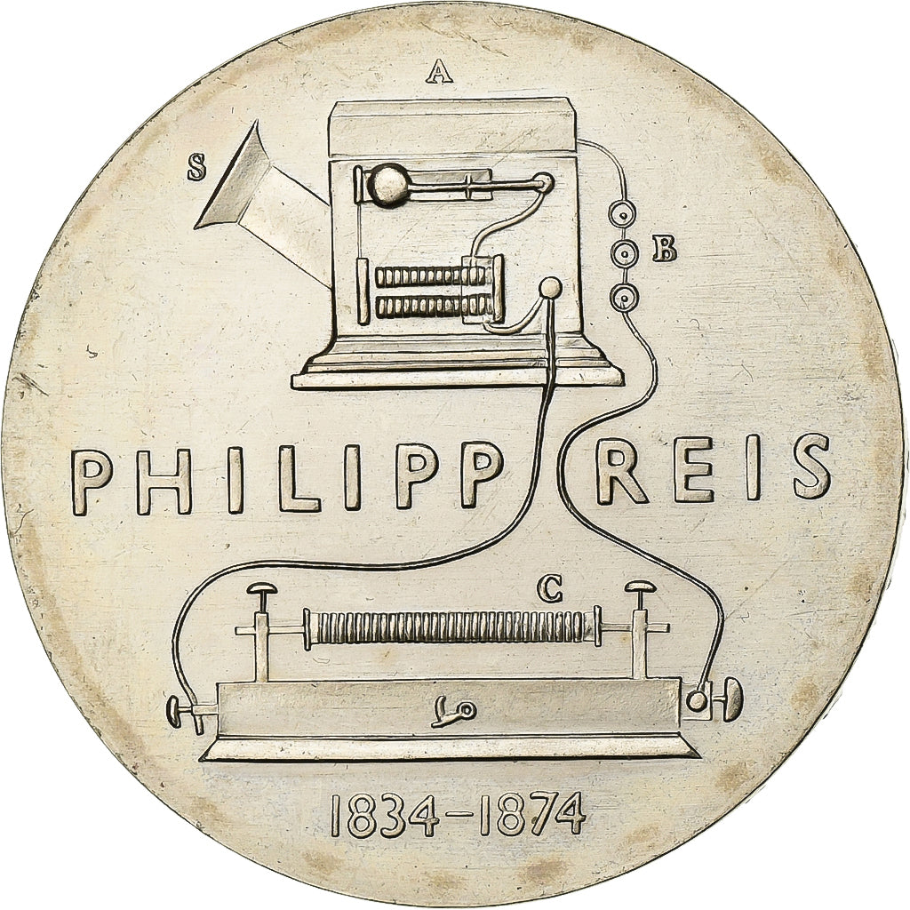 Democratic Republic of Germany, 5 Mark, 1974, Berlin, Copper-nickel, AU(55-58)