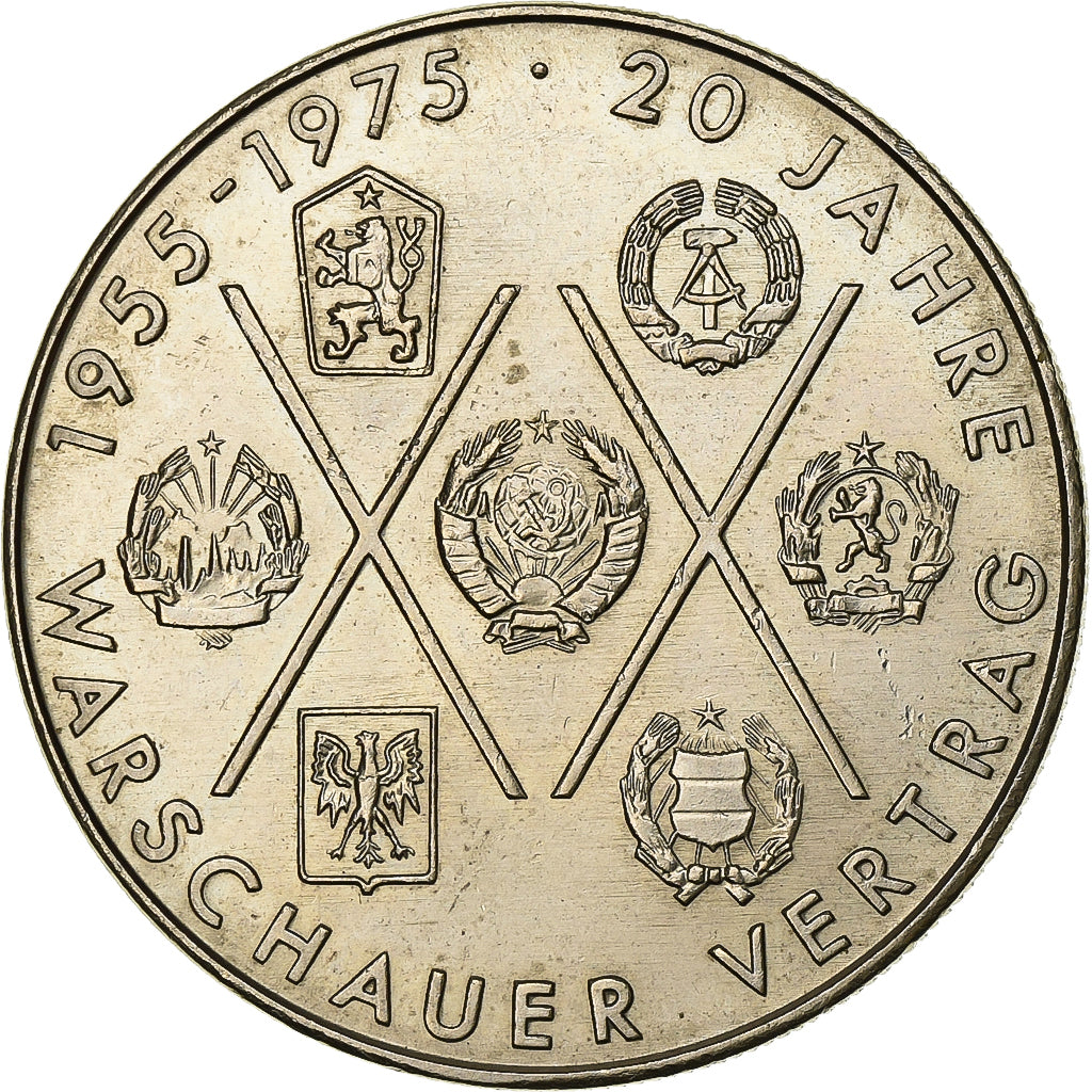 REPUBBLICA DEMOCRATICA TEDESCA, 10 Mark, 1975, Berlin, Rame-nichel, BB, KM:58